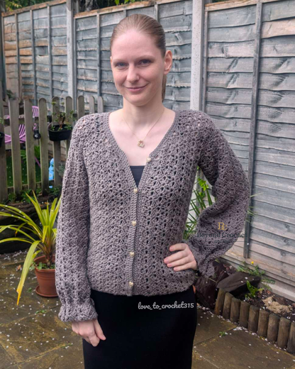 Crochet Pattern Ivy Cardigan English