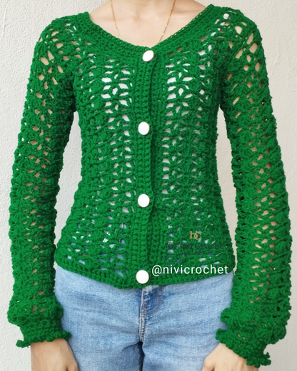 Crochet Pattern Viola Cardigan English